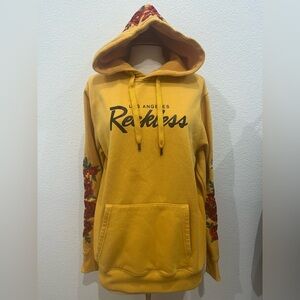 Women’s Y&R (Young &‎ Reckless) Los Angeles Reckless Size M Yellow Hoodie.